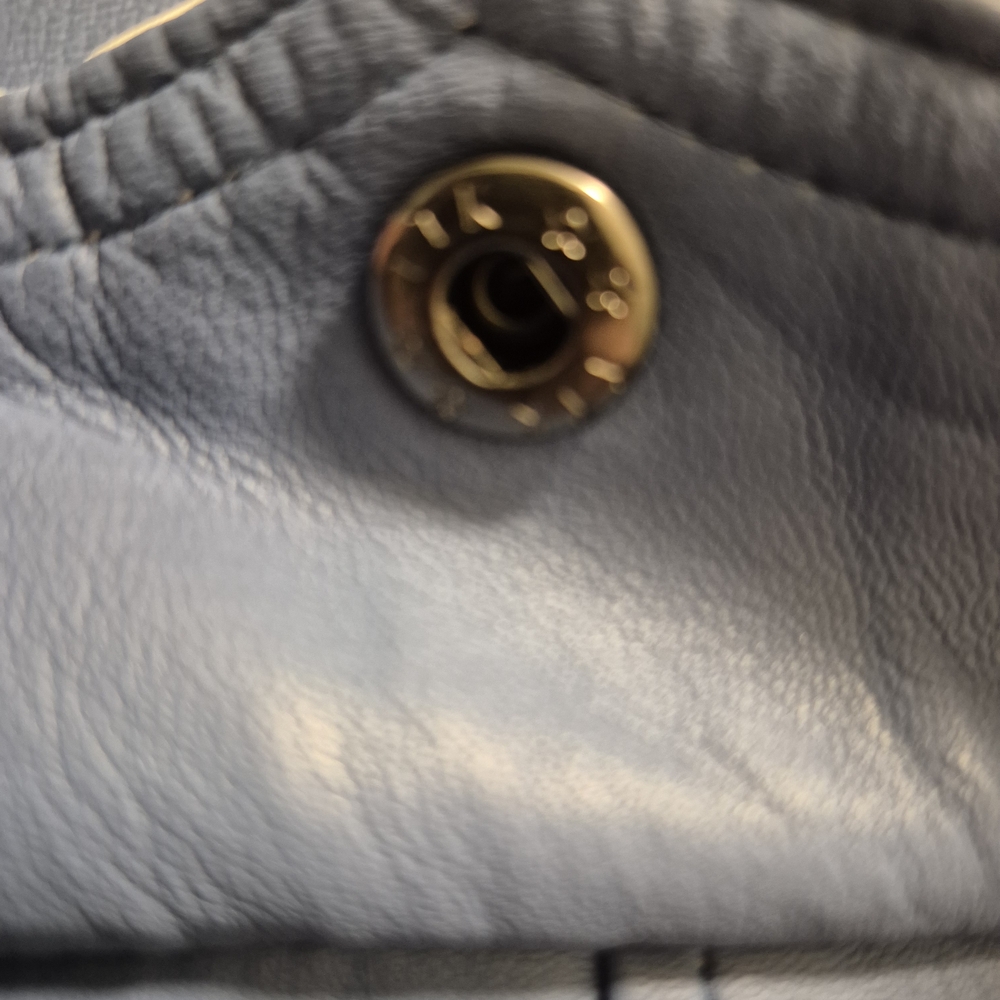 Leather  Blue Short Sleeve Shirt Jacket " DICOUNTED " - Picture 9 of 16